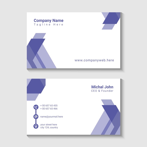 Minimal business card design template