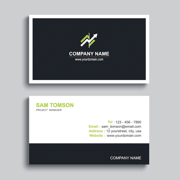 Minimal business card print template design