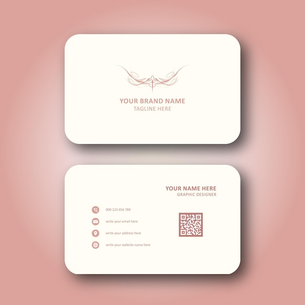 minimal business card vector template. elegant visiting card design