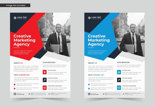 Minimal business flyer template design