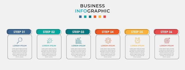 Minimal Business Infographics template