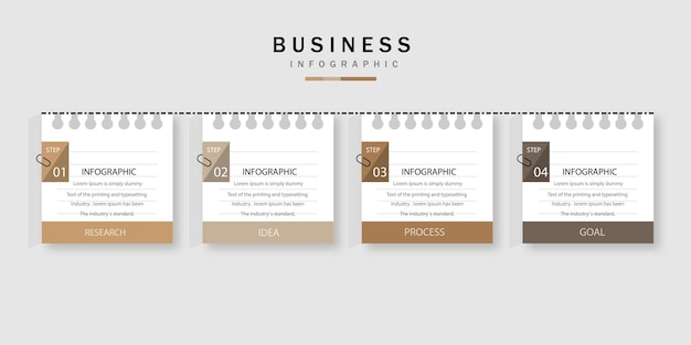 Minimal business infographics template