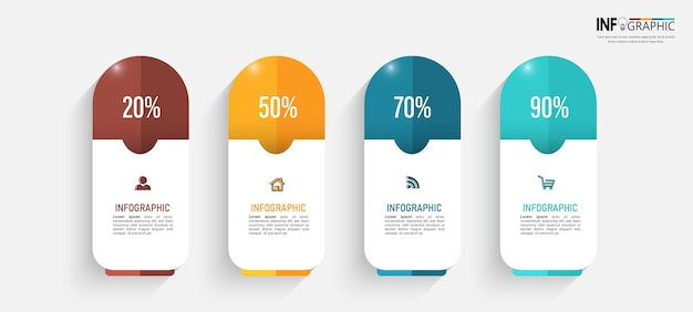 Minimal business infographics template