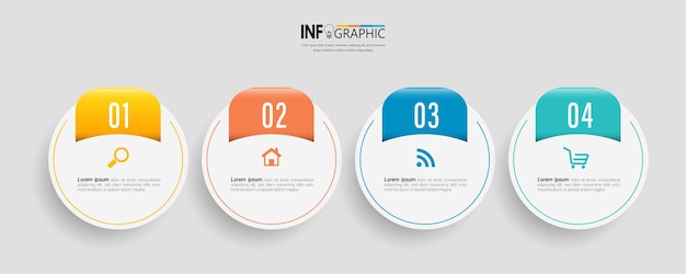 Minimal business infographics template