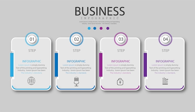 Minimal business infographics template