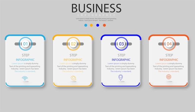 Minimal business infographics template