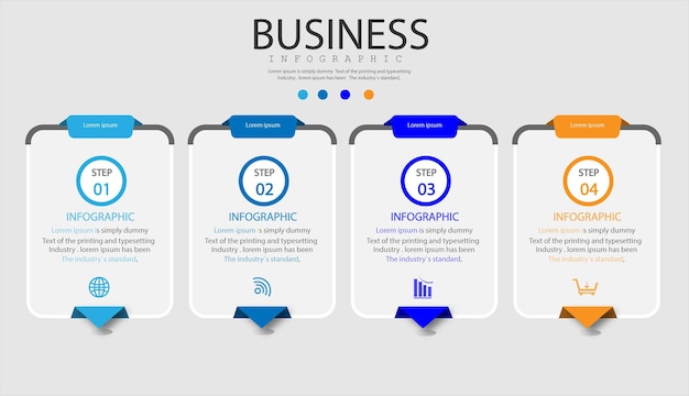 Minimal business infographics template