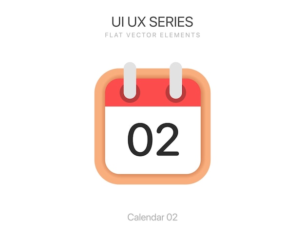 Minimal calendar symbol with day 1. planning calendar icon for ui, mobile app, business, website.