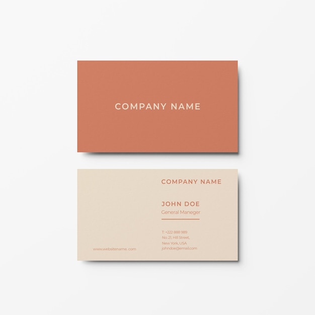 Minimal clean business card template