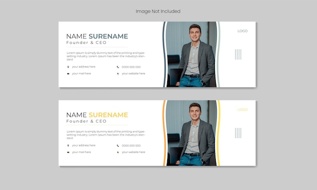 Minimal amp clean email signature template design