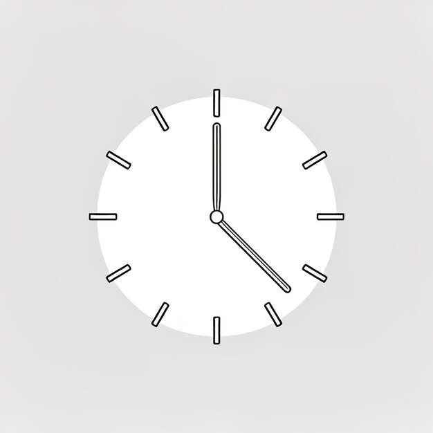 Vector minimal clock icon vector