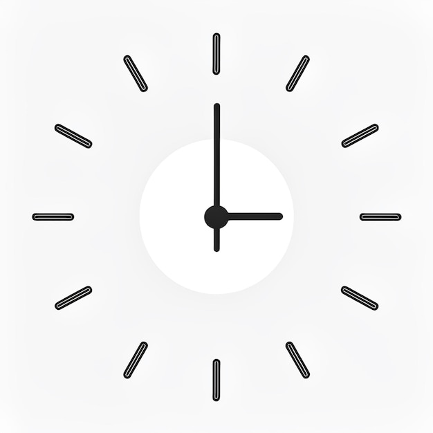 Minimal Clock Icon Vector