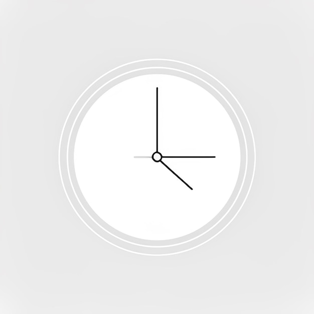 Vector minimal clock icon vector