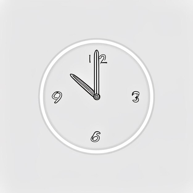 Vector minimal clock icon vector