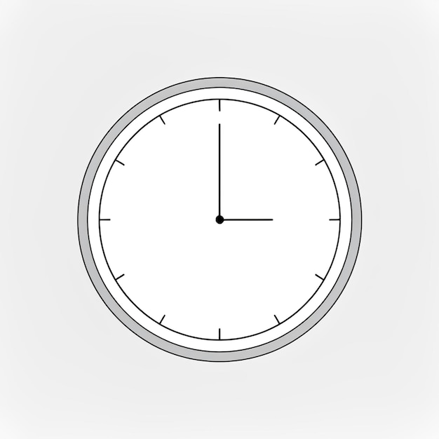 Vector minimal clock icon vector