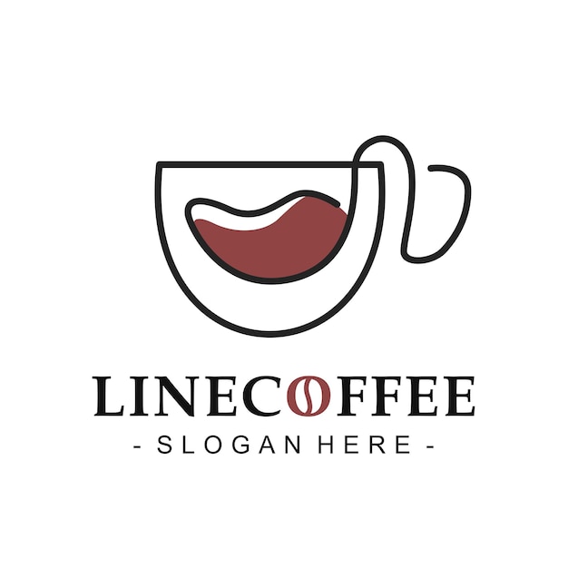 Minimal coffee logo template