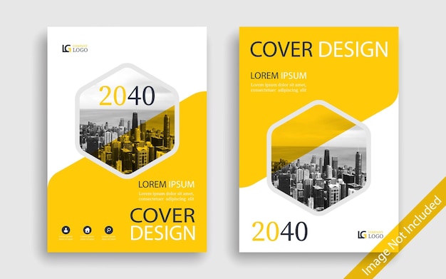 Minimal corporate book cover design template layout