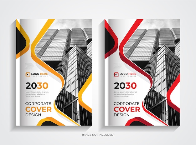 Minimal Corporate Business Book Cover Template Set