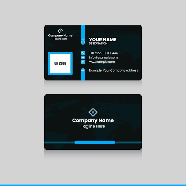 Minimal corporate business card simple and clean business card