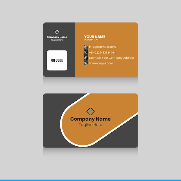 Minimal corporate business card simple and clean business card