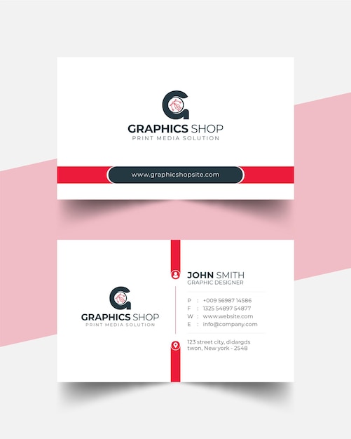 Minimal Corporate Simple Business Card template design