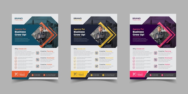 Minimal and creative business flyer template design