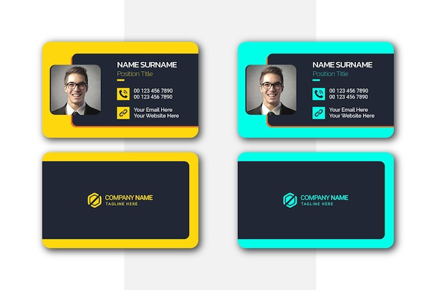 Minimal, creative, clean, and modern business card design template for Business