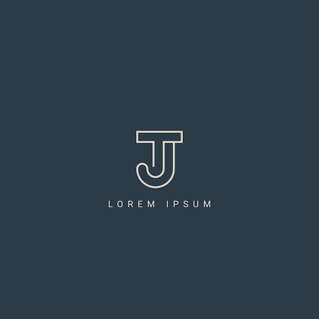 Minimal creative initial based TJ logo and JT logo Letter TJ JT creative elegant monogram