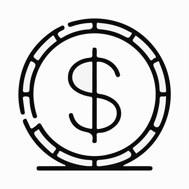 Vector minimal dollar icon