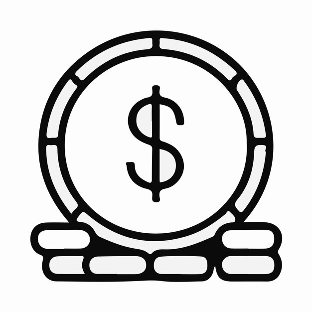 Vector minimal dollar icon