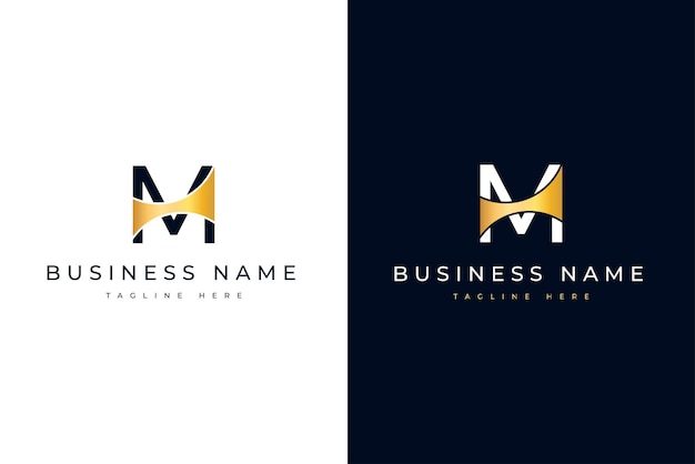 Minimal and elegant initial letter M logo design for Brand identity