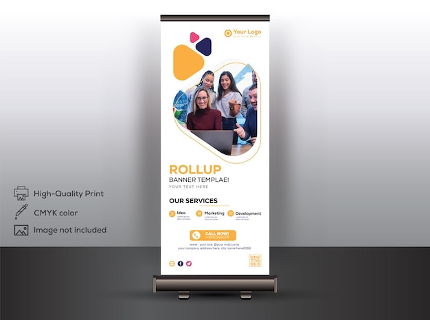 Minimal elegant rollup banner design templates