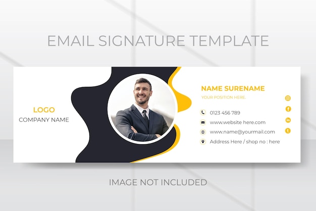 Minimal email signature template design