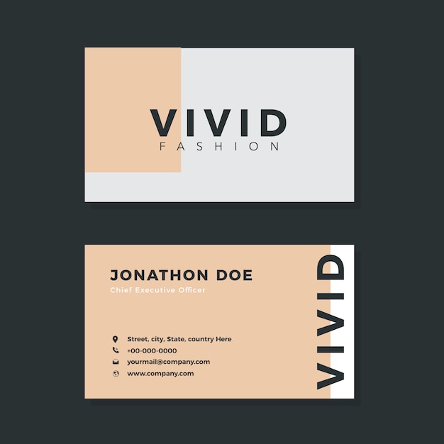 Minimal Fashion & Beauty Business card Design