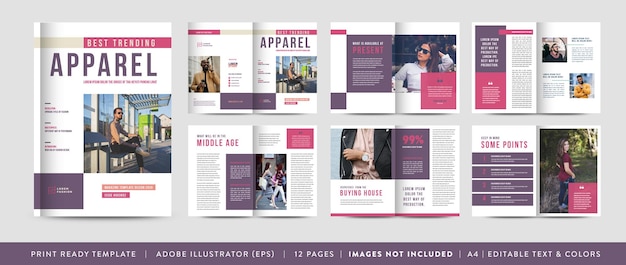 Minimal Fashion Magazine Design or Editorial Lookbook Layout or Fashion and Multipurpose portfolio