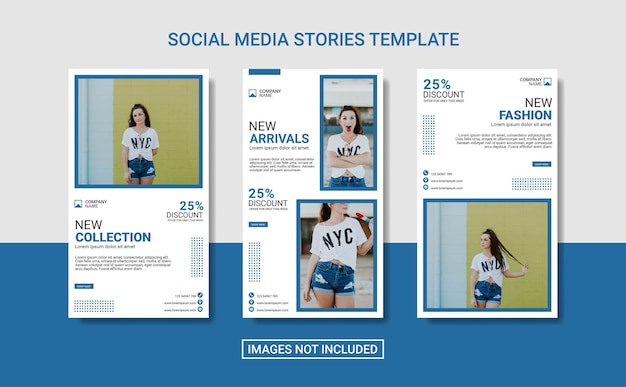 minimal fashion social media stories template