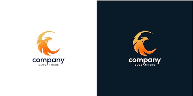 minimal flat design company phoenix, eagle and hawk.