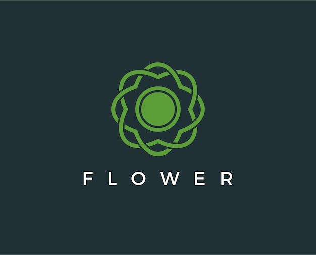 minimal flower logo template