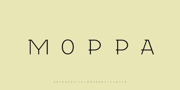 Minimal font creative modern alphabet minimalist style fonts set