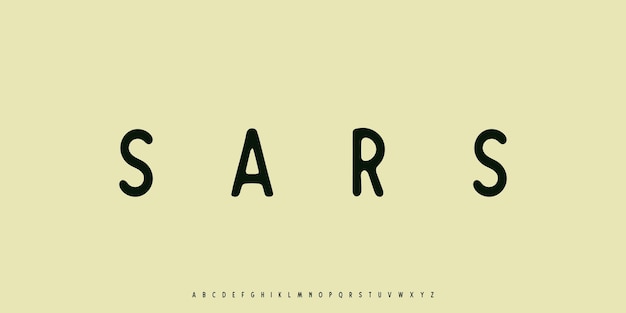 Vector minimal font creative modern alphabet minimalist style fonts set