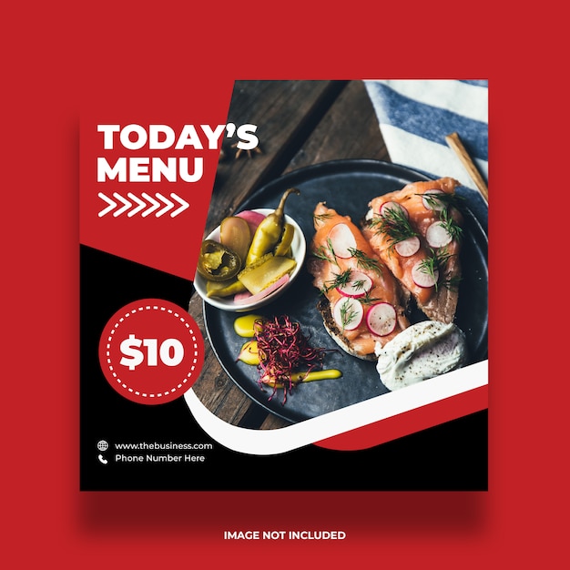 Minimal food promotion social media banner design