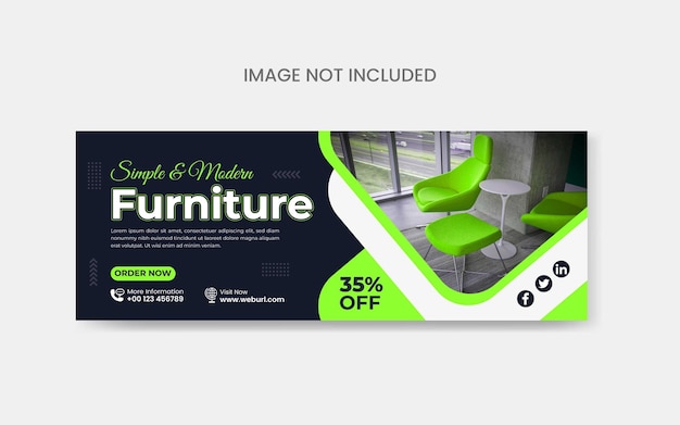 Minimal furniture facebook cover page template