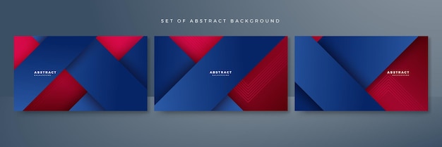 Minimal geometric blue red banner geometric shapes light technology background abstract design Vector illustration abstract graphic design banner pattern presentation background web template