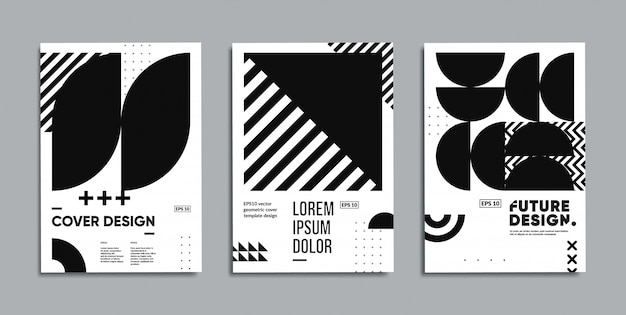 Minimal geometric posters set.