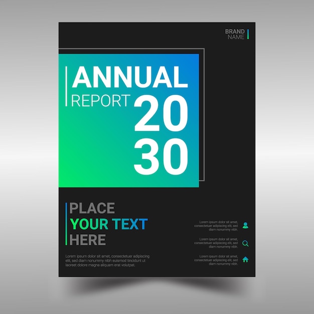 Minimal gradient annual report business brochure template design