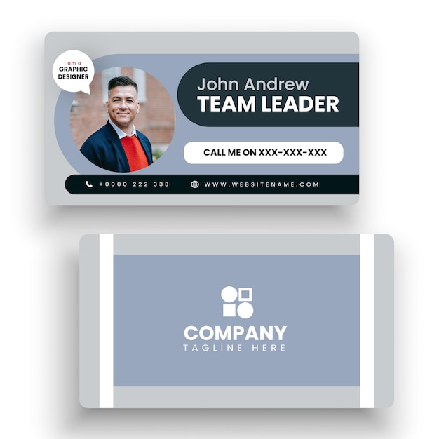 Minimal Grey modern business card template