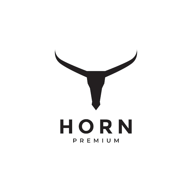 Minimal head horn antelope skull logo design vector graphic symbol icon illustration creative idea