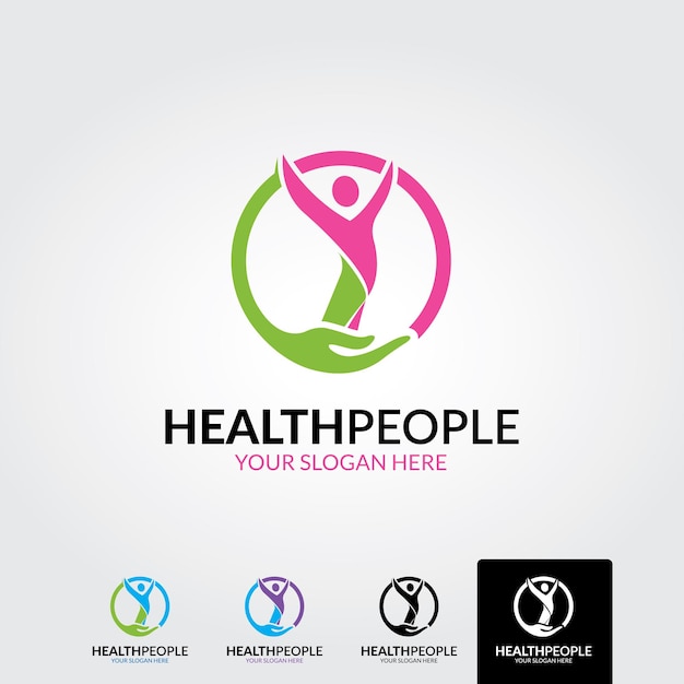 Minimal health logo template  vector illustration