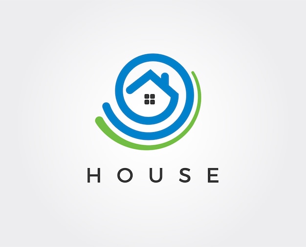 Minimal house logo template  illustration