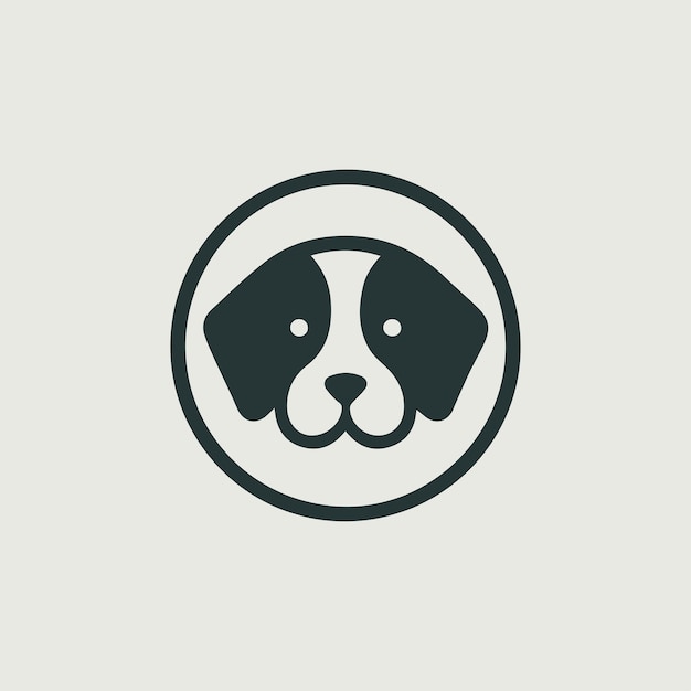 Vector minimal iconic dog logo